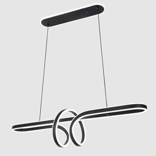 COLGANTE LED NANTES NEGRO 122W CON MANDO - Imagen 1