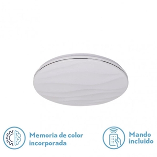 PLAFON LED 48W WELLINGTON 38CM 3744LM REGULABLE INTENSIDAD Y COLOR, CON MANDO Y MEMORIA 3000-4000-6500K - Imagen 1