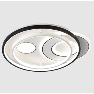 PLAFON LED EVORA BLANCO Y NEGRO 160W CON MANDO - Imagen 1